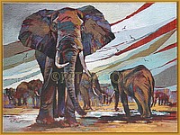 Elephant Herd in Kenya