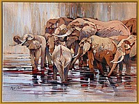 Elephants at Waterhole